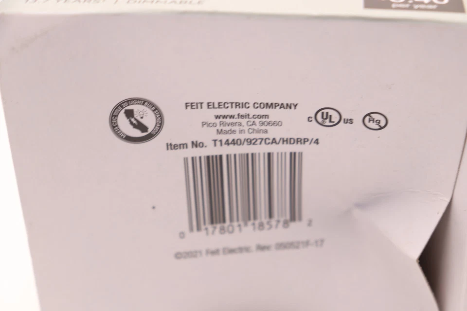 (3-Pk) Feit Electric T14 Dimmable Edison LED Light Bulb Clear Glass Soft White - Image 3 of 4