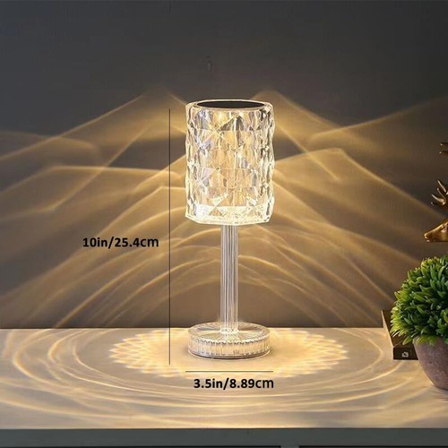 Portable Crystal Table Lamp,Acrylic Cordless LED Desk Lamp with Touch Control... - Picture 4 of 9