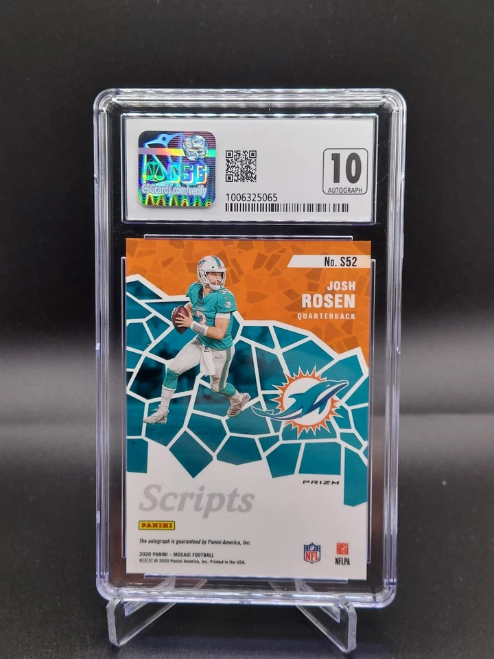 2020 Panini Mosaic Scripts Josh Rosen #S52 Auto - Image 2 of 3