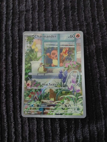 Charmander 044 Scarlet & Violet Promo Card Holo, unprofessionally graded 9.5/10
