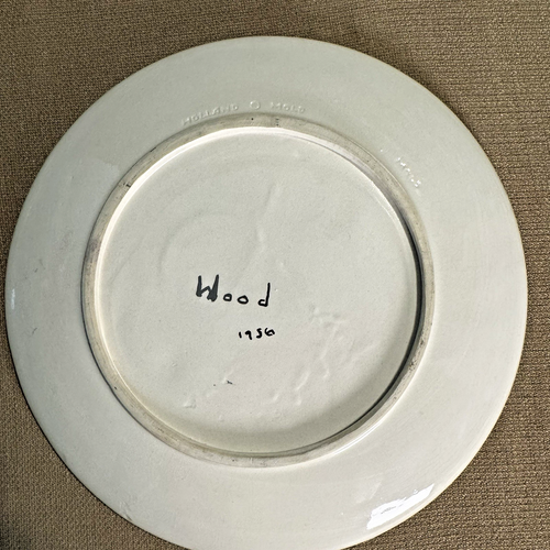 Molde vintage MCM Navidad Holanda 10” placa pintada a mano acebo y arco 1956 - Imagen 3 de 3