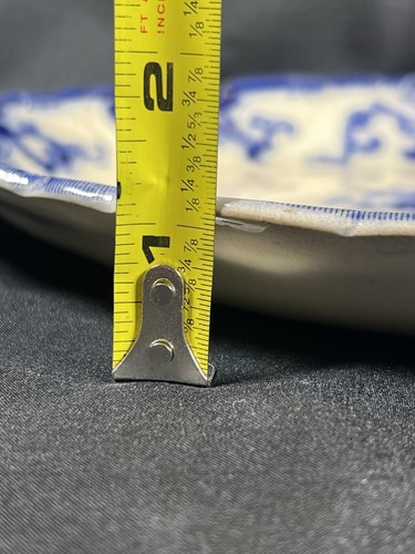 ATQ J Dimmock Senator Crown Semi-Porcelain CLIFF Flow Blue 12” Platter 1878-1904 - Picture 14 of 24