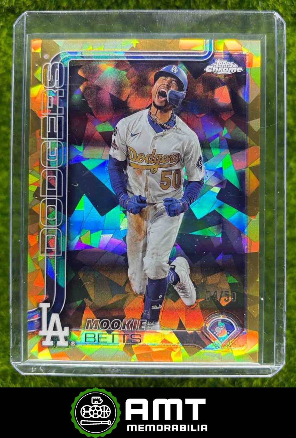 2025 Topps Chrome Sapphire Mookie Betts Image Variation Gold 4/50 Dodgers