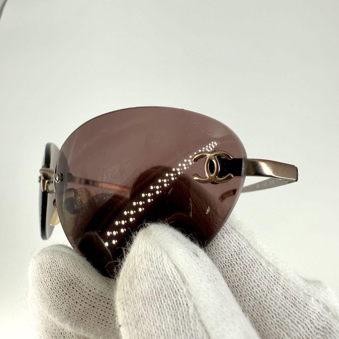 CHANEL サングラス 4003 ブラウン ココマーク リムレス y2k CHANEL 4003 Brown Rimless Sunglasses CC Logo Y2K Vintage