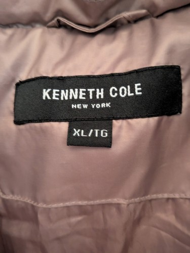 Kenneth Cole Women Silvery Mauve Purple Puffer Jacket Hood Quilted XL Overcoat - Picture 6 of 11