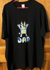 Bluey Men  s Graphic Sweatshirt Black 3XL DAD