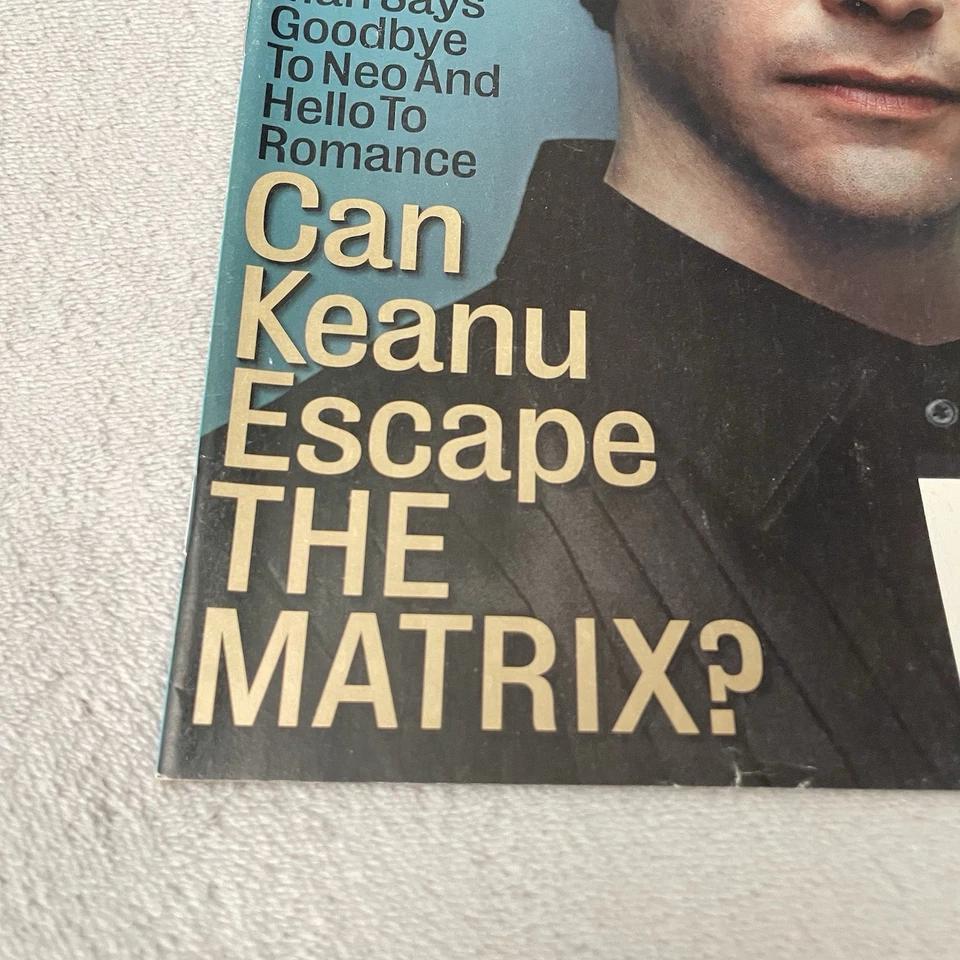 Entertainment Weekly November 7, 2003 Keanu Reeves Matrix Blank Label - Image 3 of 4