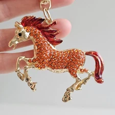 Sparkling Galloping Horse Keychain with Gift Box – Zodiac Symbol for 2026 Year