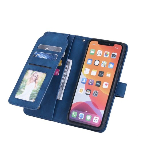 For iPhone 8 7 6s Plus SE XR 11 12 Pro Max Wallet Card Holder Leather Case Cover - Picture 24 of 53