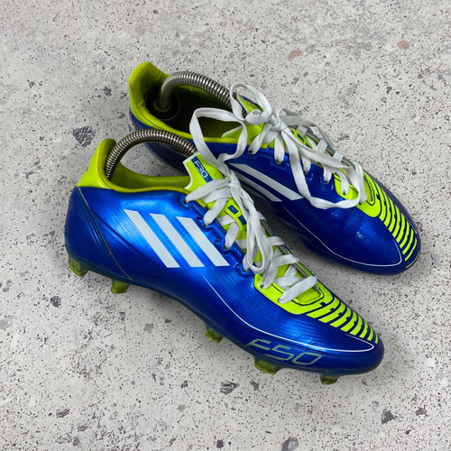 Adidas Men's TRX F30/50 FG G40286 Blue Neon Green Soccer Cleats Boots Size US 8 - Picture 5 of 15