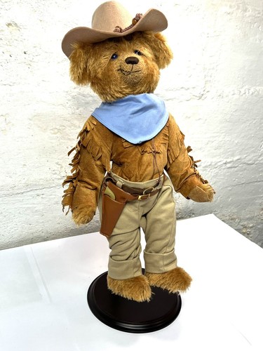✨FRANKLIN MINT Heirloom WAYNE The Duke Cowboy Collector Teddy Bear 16” NICE!✨ - Picture 5 of 11