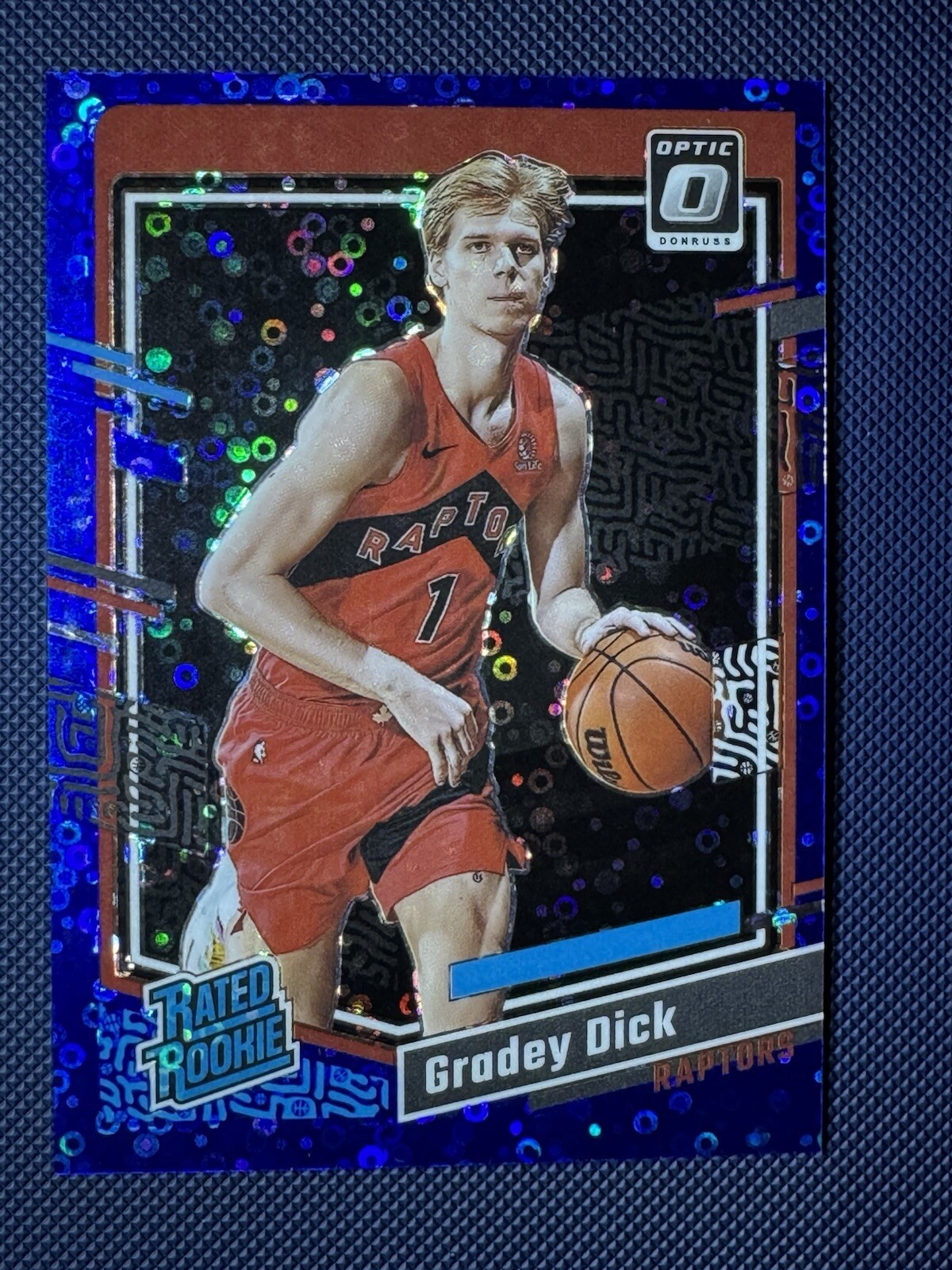 🔥 2023-24 Donruss Optic Rated Rookie Blue Fast Break 34/49 Gradey Dick #212