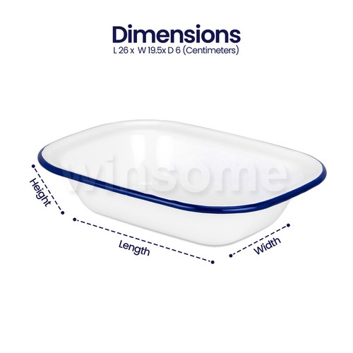Emaille Tortenform länglich backen Steak Pudding Backform Ofenblech traditionelle Formen - Bild 18 von 20