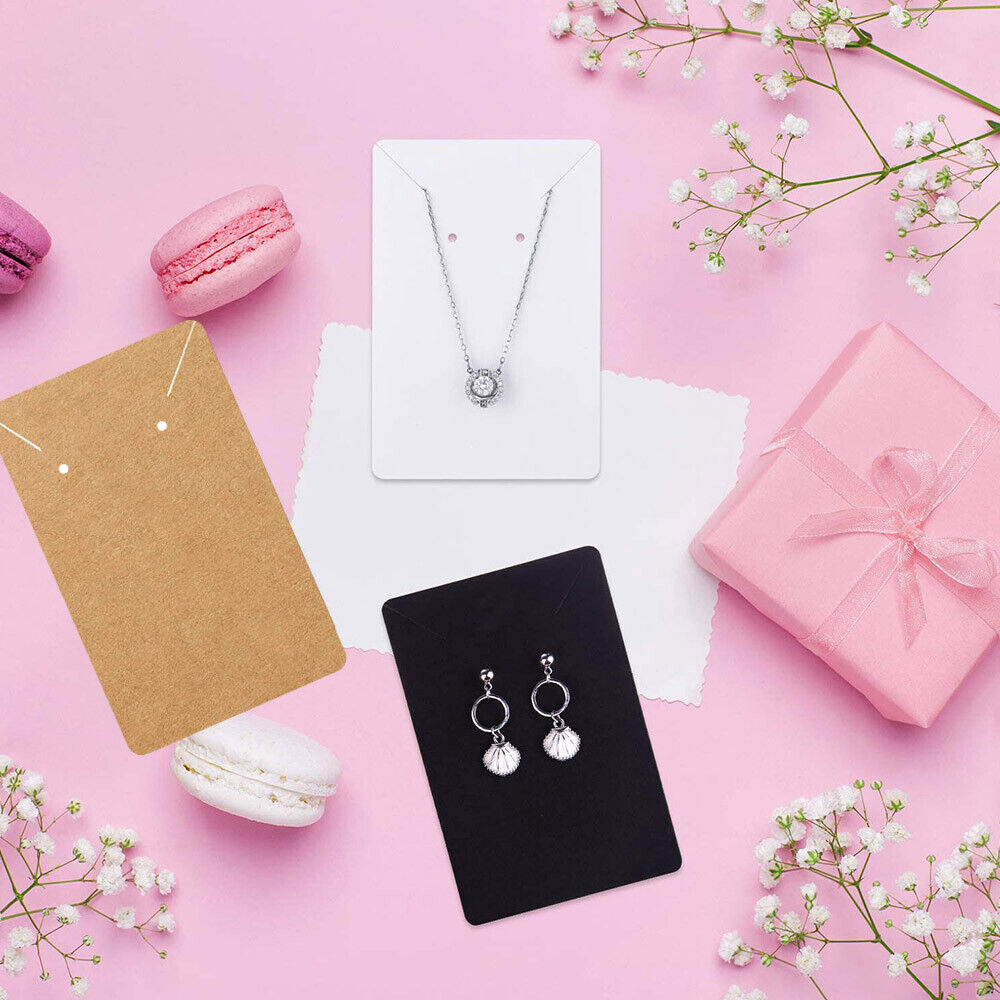 40 80PCS Jewellery Cardboard Display Cards Necklace Stud Earring Paper Holder