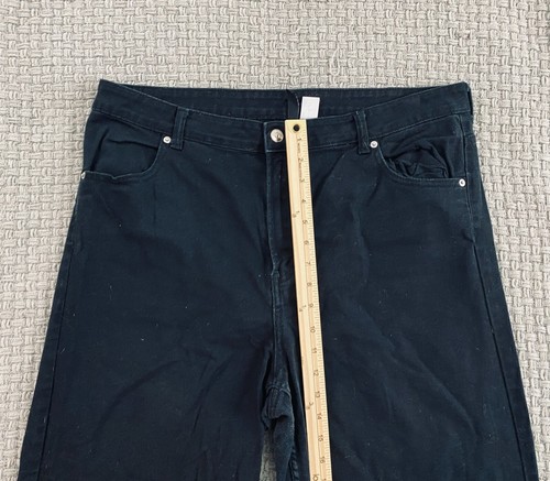 Divided H&M High Rise Wide Leg Womens Jeans Black Size 18 - Picture 8 of 11