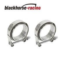 2 X 2.5" V-Band Flange & Clamp Kit for Turbo Exhaust Pipes Stainless Steel