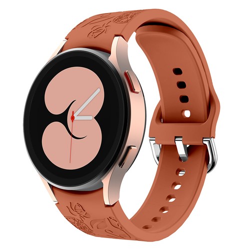 Rose Floral Engraved Band Strap For Samsung Galaxy Watch 4/5/5 Pro/6/6 Classic - Picture 12 of 33