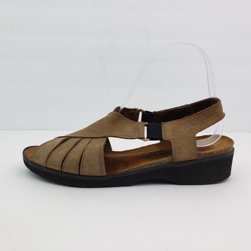 Naot Womens Size EU 40 US 9-9.5 Brown Leather Footbed Slingback Sandals - Picture 3 of 11