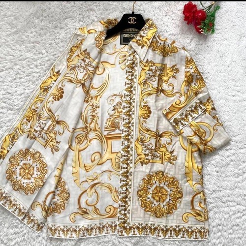 Fendi Versace Fendace Long sleeve silk shirt Size 40 Used - 第 4/9 張圖片