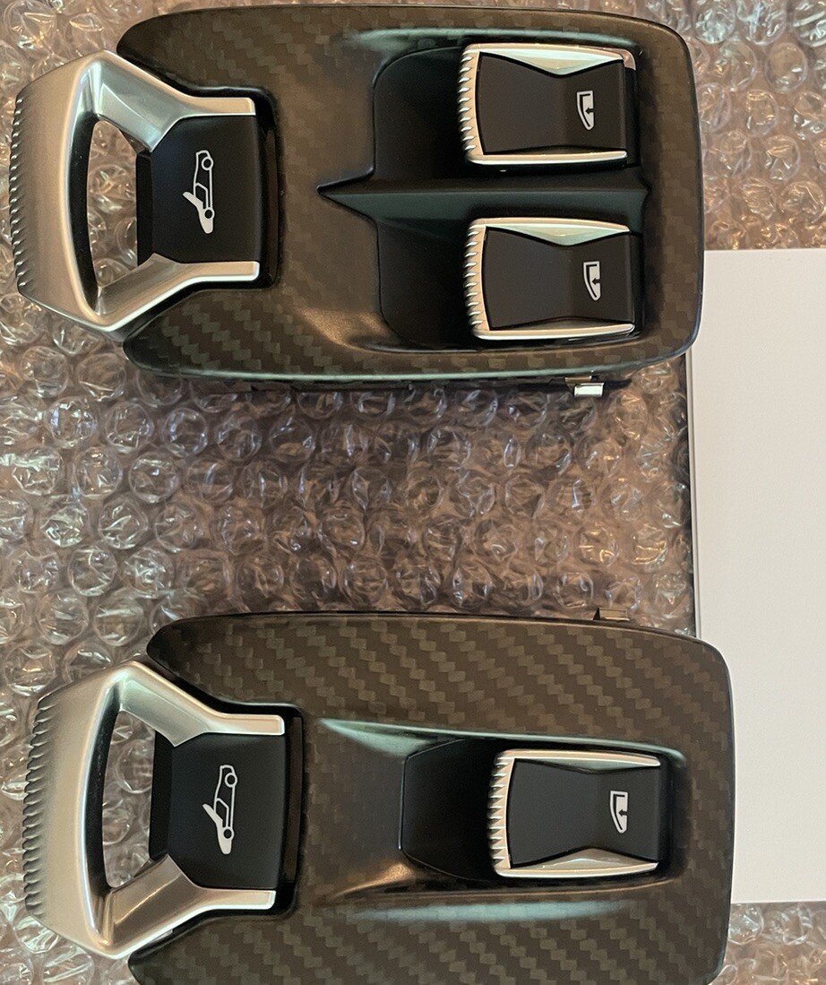 GENUINE NEW MCLAREN MSO 720S/765LT CARBON INTERIOR WINDOW SWITCH MODULE PAIR