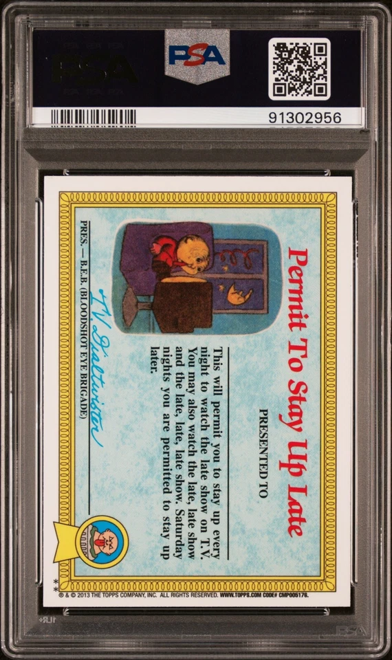 2013 Topps Garbage Pail Kids Chrome Series 1 CS1 EVIL EDDIE 1b PSA 10 GEM MINT - Image 2 of 2