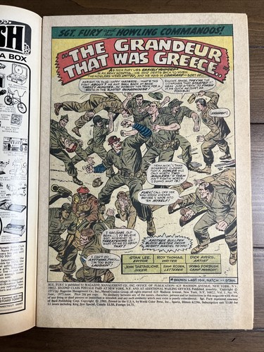 Sgt. Cómic de guerra de la Edad de Bronce de Fury and His Howling Commandos #99 en estado bastante bueno 8,0 Marvel 1972 - Imagen 15 de 17