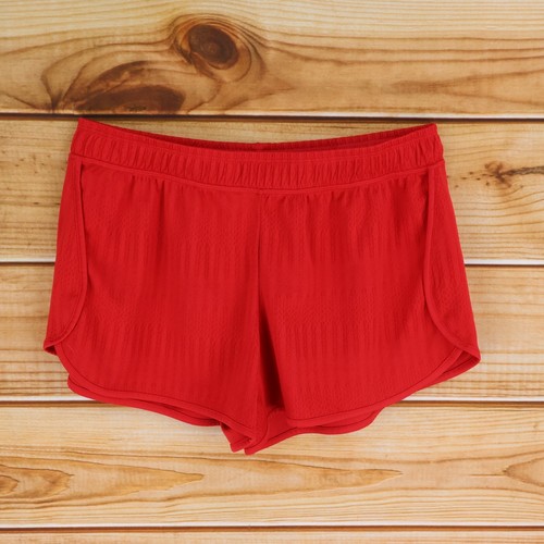 Athletic Works Activewear Shorts Womens Size L Red 100% Polyester Elastic Waist