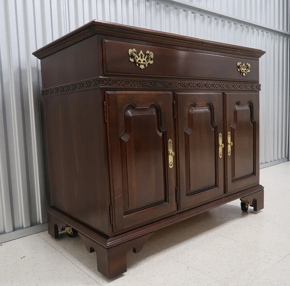 Servidor gabinete cerezo vintage corte georgiano Ethan Allen # 11-6237 Foto 4 de 4