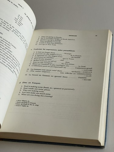 CONVERSATIONAL & CULTURAL FRENCH Joseph Palmeri 1966 Author signed - Picture 8 of 11