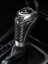 Real Carbon Fiber for Mercedes Benz A C E Car Gear Shift Knob Panel Covers Black