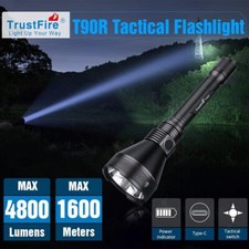 Trustfire T90R kit 1600M Range Tactical Rechargeable Flashlight 4800 Lumen Light