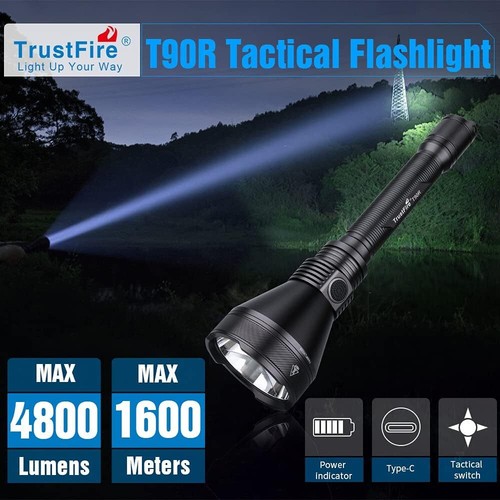 Trustfire 4800Lumen LED Charging Tactical Flashlight 1600Meter Torch for Hunting - Picture 1 of 21