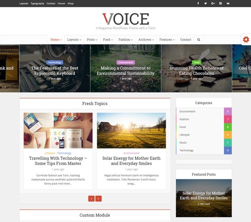 Voice Clean News Magazine WordPress Theme Premium WordPress Theme - Picture 2 of 3