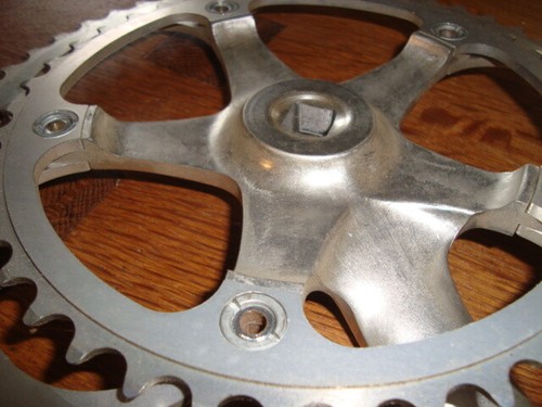 Vintage Take-off Campagnolo Chorus Crankset 172.5 53/39 early 90's w/extractors - Picture 6 of 7