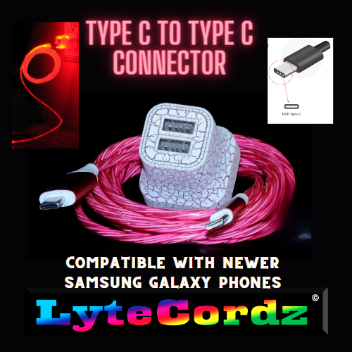 LYTECORDZ LED Lighted Light Up TYPE C Charging Charger Cable USB Cord - Picture 13 of 83