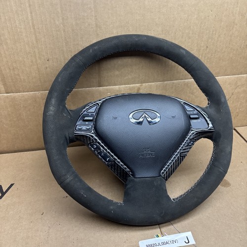 2008-2015 Infiniti Q60 G37 Coupe Steering Wheel Assembly OEM Carbon Fiber - Picture 9 of 14