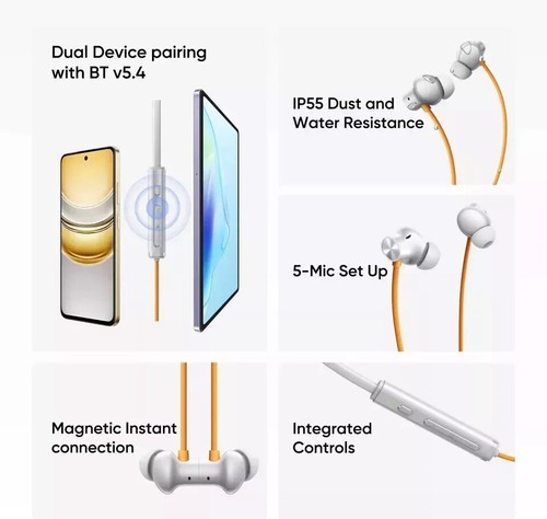 realme Buds Wireless 5 with 50dB ANC, 360 degree Spatial Audio BLACK. - Picture 9 of 11