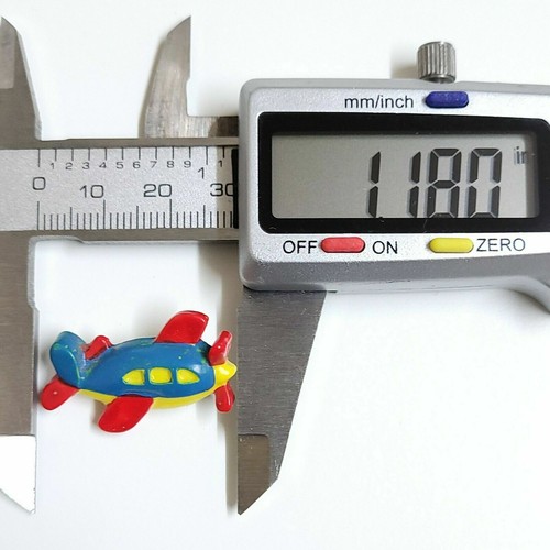 JHB Button Aeroplane Shaped Shank 30mm Plane 2 Colourways Novelty Sewing Crafts - Picture 16 of 20