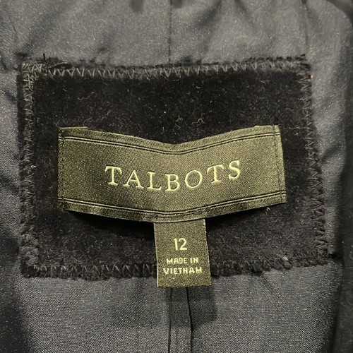 NEW Talbots Womens Cotton Velveteen Blazer Sz 12 Blue Career Business Casual - Picture 5 of 10