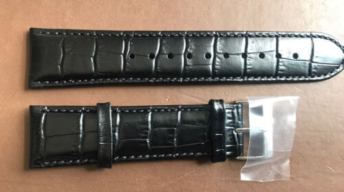 Genuine Hugo Boss Leather Watch Strap & Steel Buckle 22mm Black 659302522
