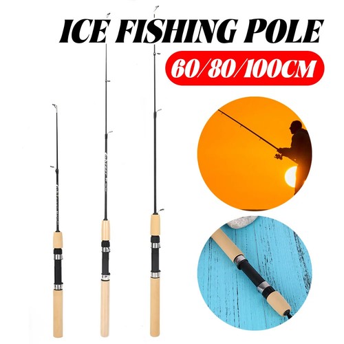 Portable Mini Telescopic Ice Fishing Rod - 60/80/100cm Carbon Fiber Tackle