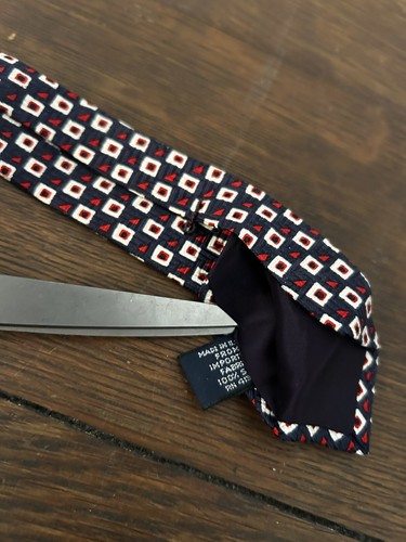 Polo Ralph Lauren Herren-Krawatte geometrisch 100 % Seide 90er Jahre handgefertigt USA - Bild 5 von 5