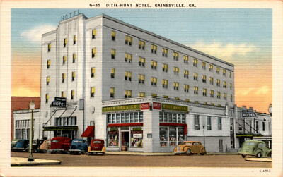 GAINESVILLE, GA, DIXIE-HUNT HOTEL, ASHEVILLE, N Postcard