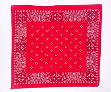 Vintage Red Bandana Mask Mens Handkerchief 20.5x19 Tower Cotton Western Cowboy