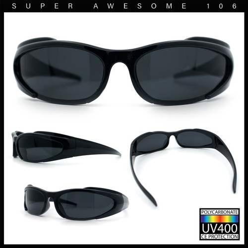 Gafas de sol deportivas de plástico envolventes inferiores ovaladas ovaladas clásicas de los 90 para hombre - Imagen 22 de 39