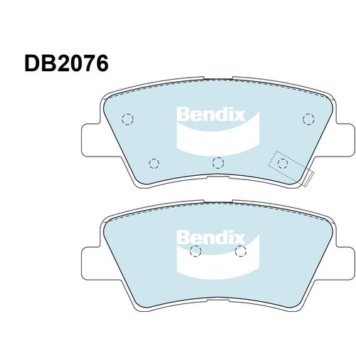 Bendix General CT Brake Pad Set Rear DB2076 GCT - Picture 2 of 4