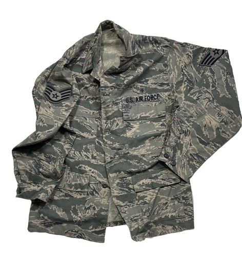 US AIR FORCE Jacket Coat Sz 40 R Digital Camo Military Issued Staff Sergeant EUC - Picture 1 of 5