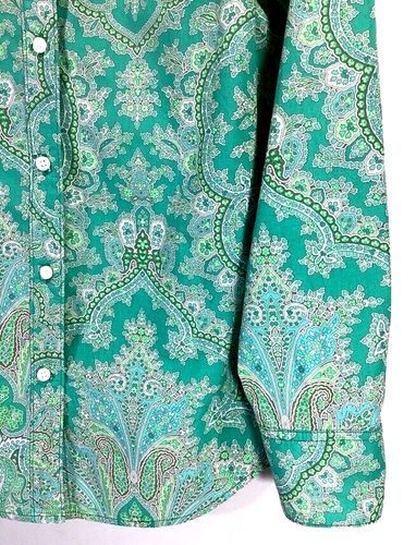 J.CREW COLLECTION Camisa Popelina Algodón Talla 4 en Colgante Ratti Paisley AW454 - Imagen 5 de 11
