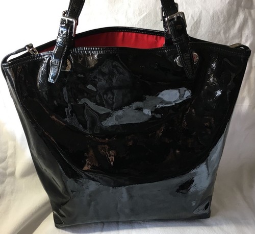 RALPH LAUREN Italy Patent Leather Large Tote Bag Purse Handbag-NEW - Picture 2 of 9