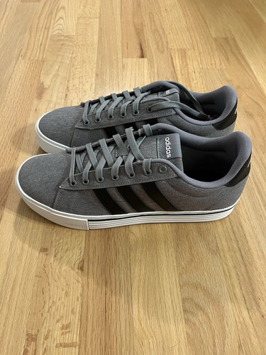 New Adidas Men’s Size 11 Daily 4.0 Gray & Black Skateboarding Shoes IF4493